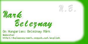 mark beleznay business card